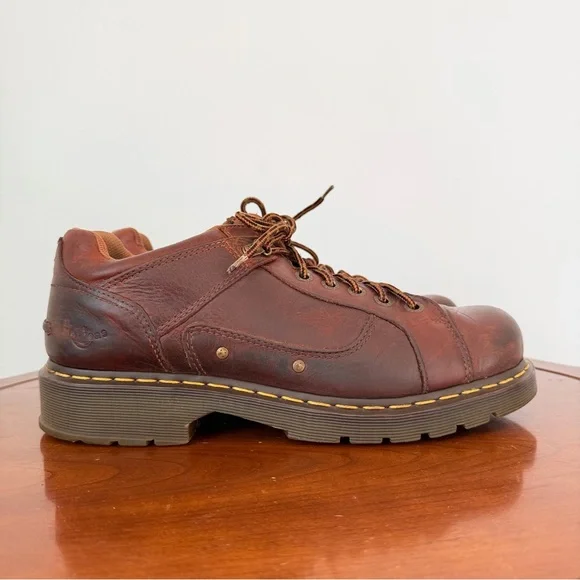 Vintage Dr. Martens Toren Brown Leather Platform Oxford Shoes | US 12 - Picture 1 of 9